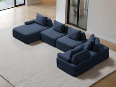 U-Shaped Chaise / 5-Seater U-Shaped Chaise 4.01m / Denim