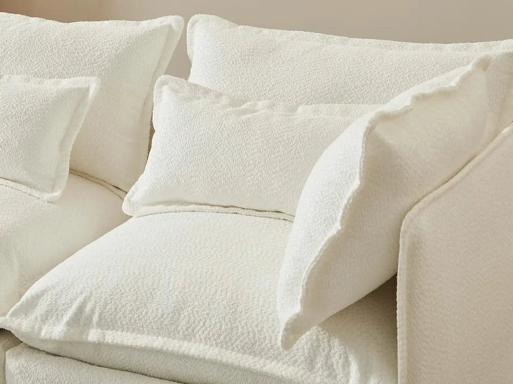 Lifely Modular 3 Seater U-Sectional - White Boucle