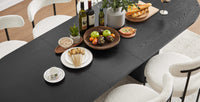 Tate 6/8/10 Seater Extendable Black Dining Table Set