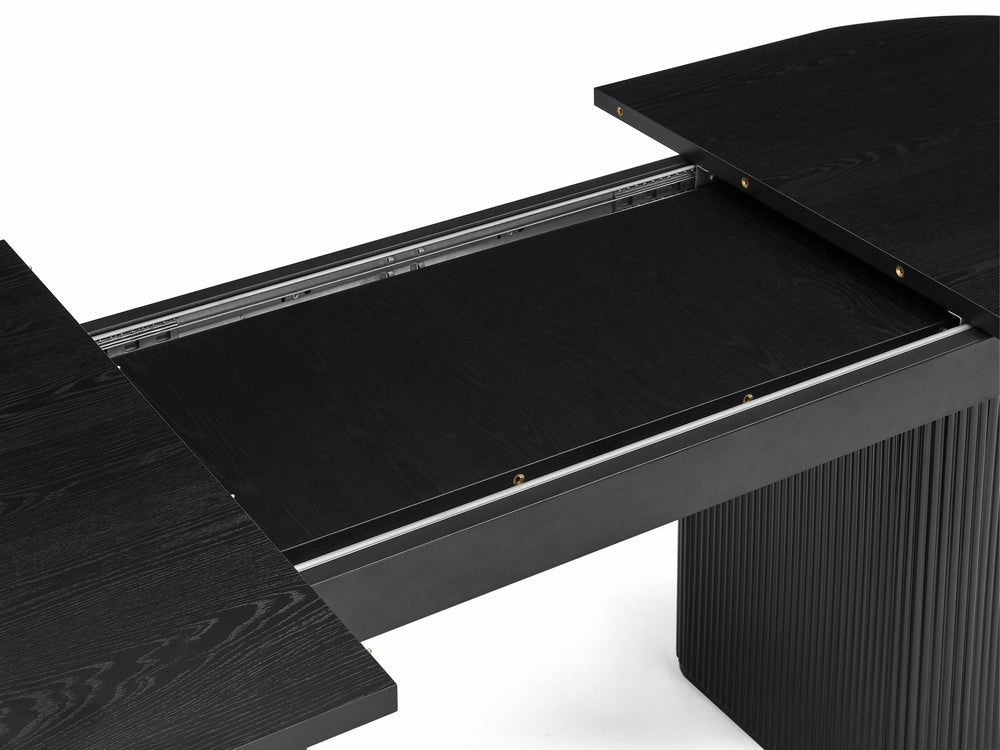 Tate 6/8/10 Seater Extendable Black Dining Table Set